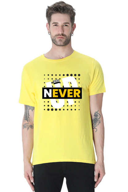 NEVER GIVE UP MENS T-SHIRT