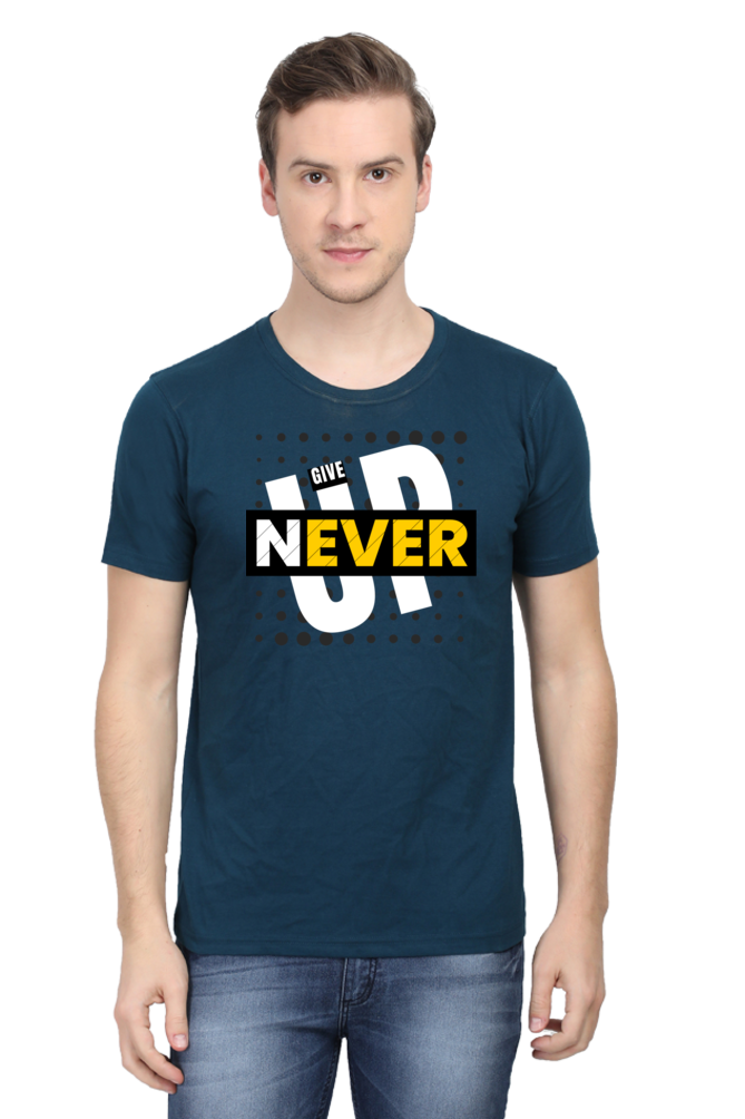 NEVER GIVE UP MENS T-SHIRT