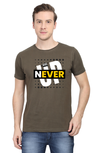 NEVER GIVE UP MENS T-SHIRT