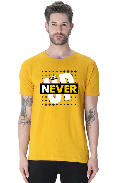 NEVER GIVE UP MENS T-SHIRT