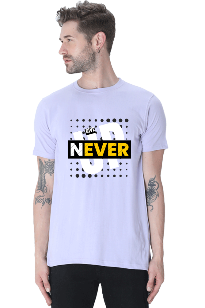 NEVER GIVE UP MENS T-SHIRT