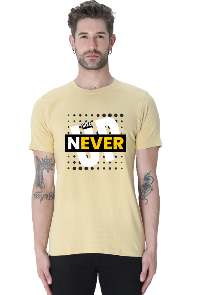 NEVER GIVE UP MENS T-SHIRT