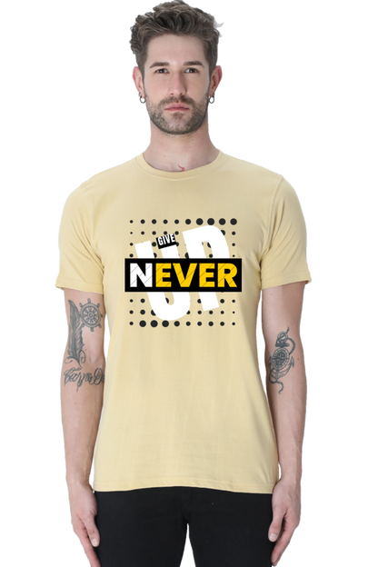 NEVER GIVE UP MENS T-SHIRT