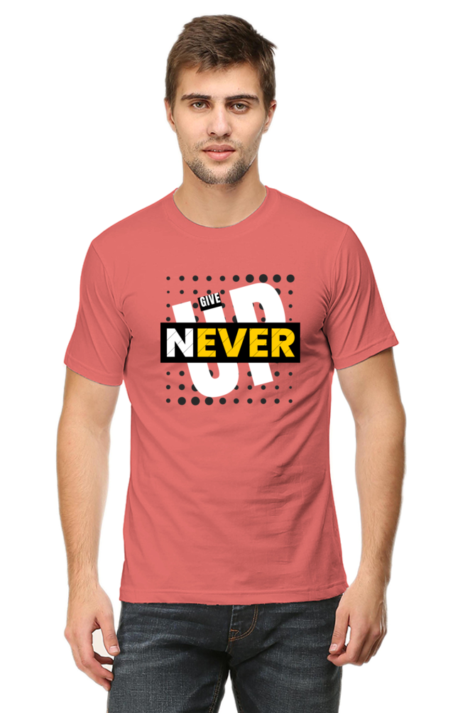 NEVER GIVE UP MENS T-SHIRT