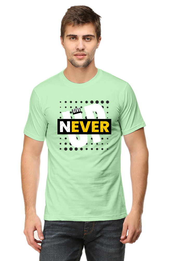 NEVER GIVE UP MENS T-SHIRT