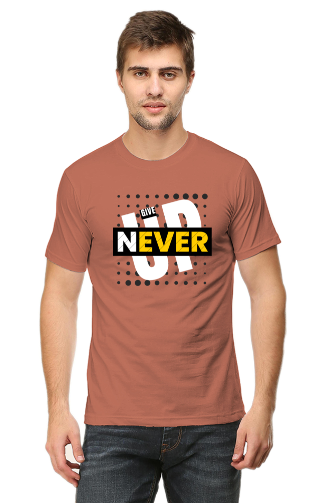 NEVER GIVE UP MENS T-SHIRT